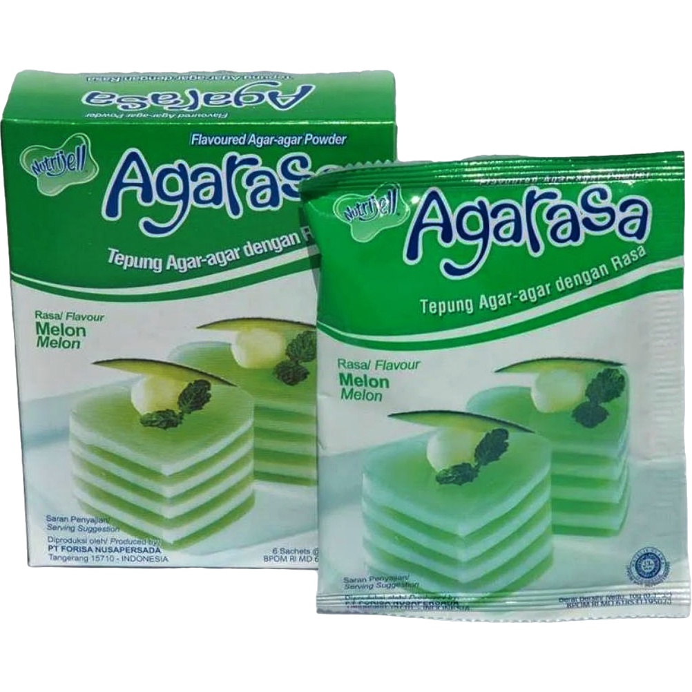 

Agarasa Melon 10gr Nutrijell Tepung Agar-agar dengan Rasa Melon