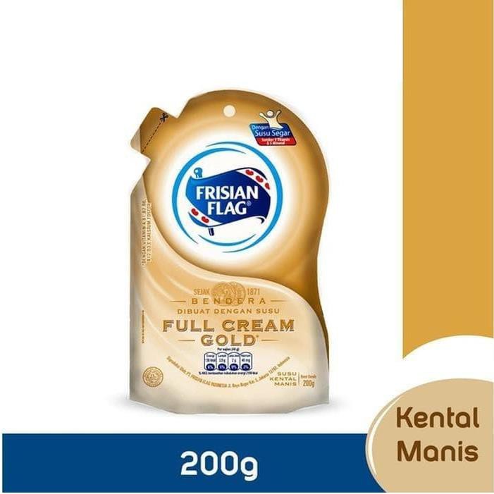 Frisian Flag Kental Manis Putih | Coklat | Gold Pouch 200gr Susu Bendera