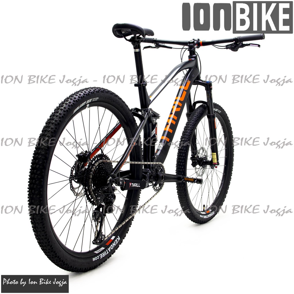 MTB 27.5 Thrill fervent elite T120 Black Orange - sepeda MTB sepeda gunung murah full suspensi T 120