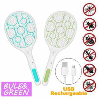 Murah YKPuii Raket Nyamuk USB Rechargeable Lightning Mosquito Racket - RE9