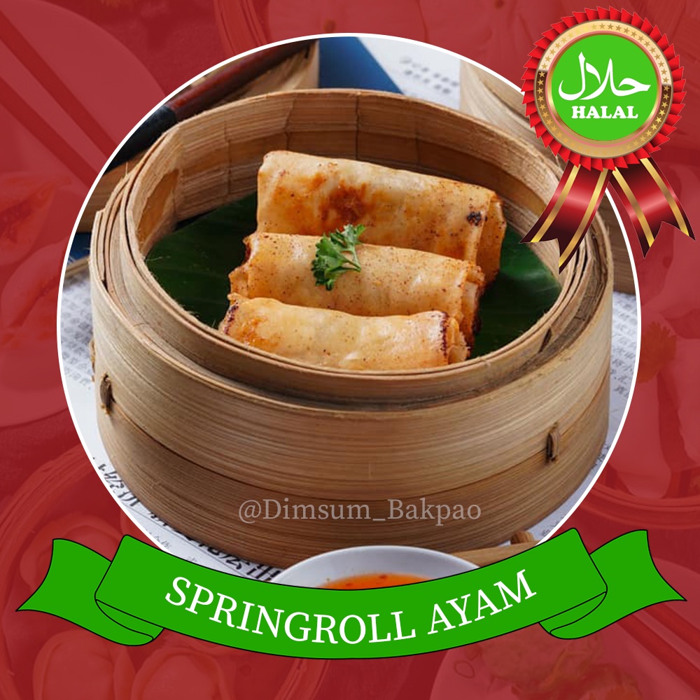 

DIMSUM Spring roll Ayam isi 25pcs halal DIMSUM BAKPAO Spring roll sayur