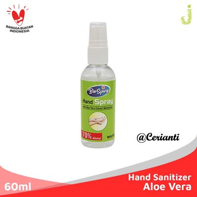 [Bpom] Bio Spray Hand Sanitizer with Aloe Vera Extract 100ml Pembersih Tangan Anti Kuman