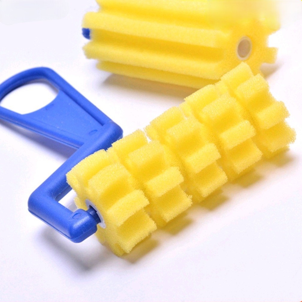 Kid paint Sponge Roller untuk lukis gagang plastik panjang