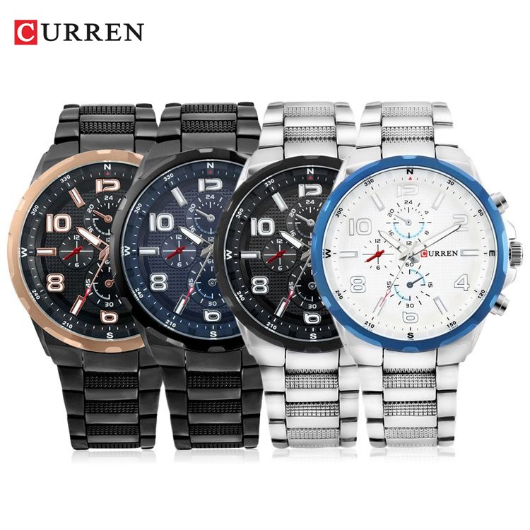 CURREN 8276 Jam Tangan Pria Analog Stainless Steel Chronograph Tidak Aktif WATCHKITE WKOS