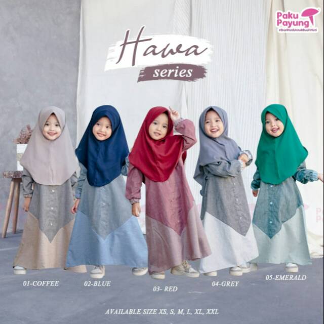 Gamis hawa paku payung/ gamis paku payung