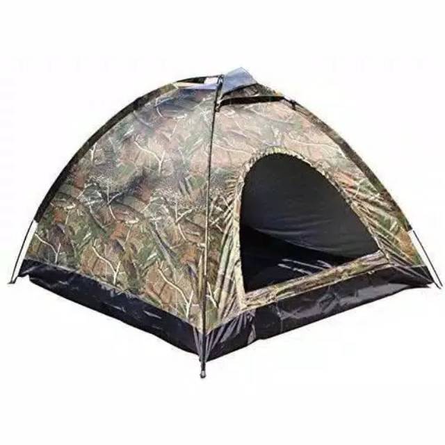 Tenda camping kapasitas 2-3 orang / tenda camp loreng
