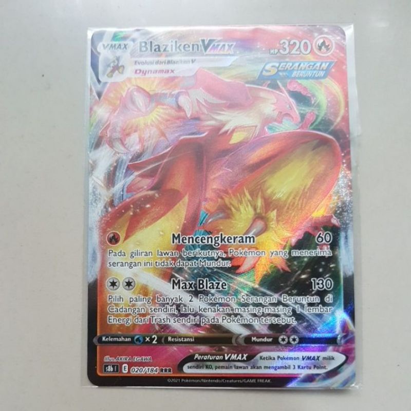 Kartu Pokemon TCG Indonesia Blaziken vmax RRR
