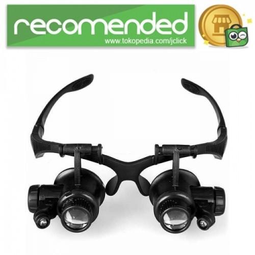 

Kacamata Pembesar 25X Magnifier Dengan 2 Led - Hitam