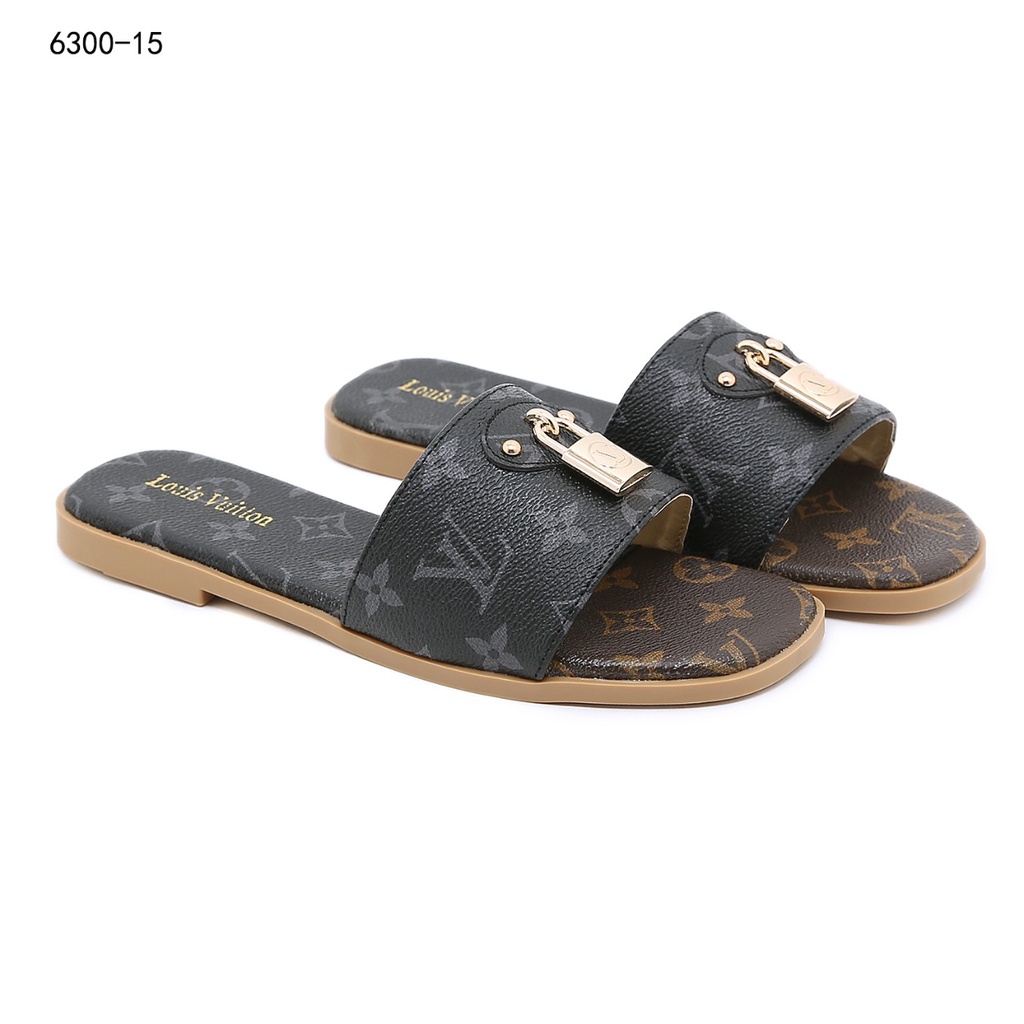 Leather Lock it Flat Sandals #6300-15