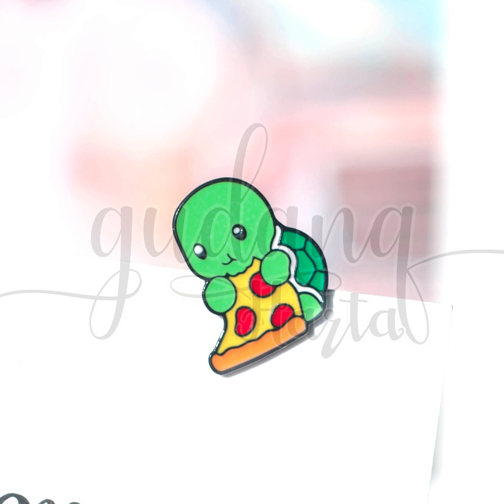 Pin Kura Kura Pizza Turtle Bros Lucu Unik GH 208264