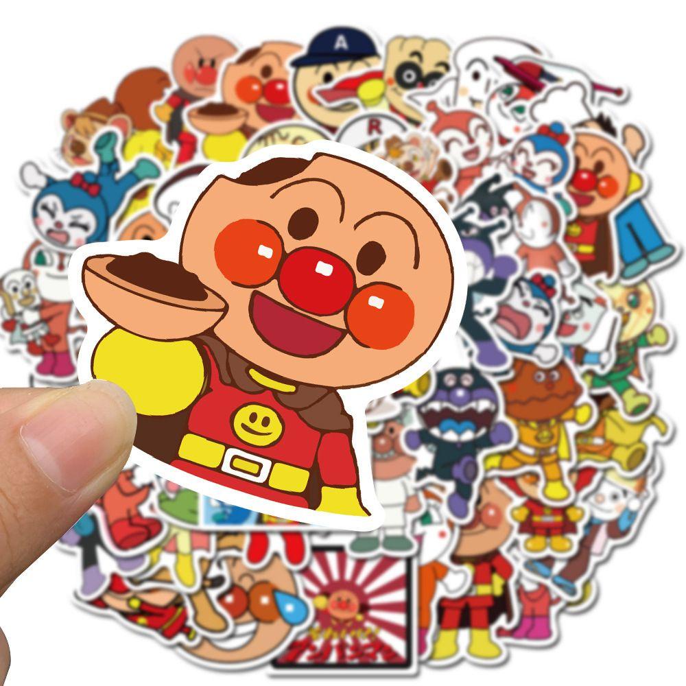 Agustina Anpanman Stiker Lucu Anti Air Stationery Sticker Koper Skateboard Stiker Anime