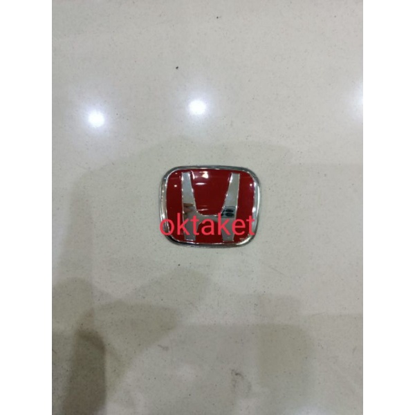 Emblem/ logo stir Honda CRV BRV HRV Brio Mobilio Jazz Civic merah list chrome