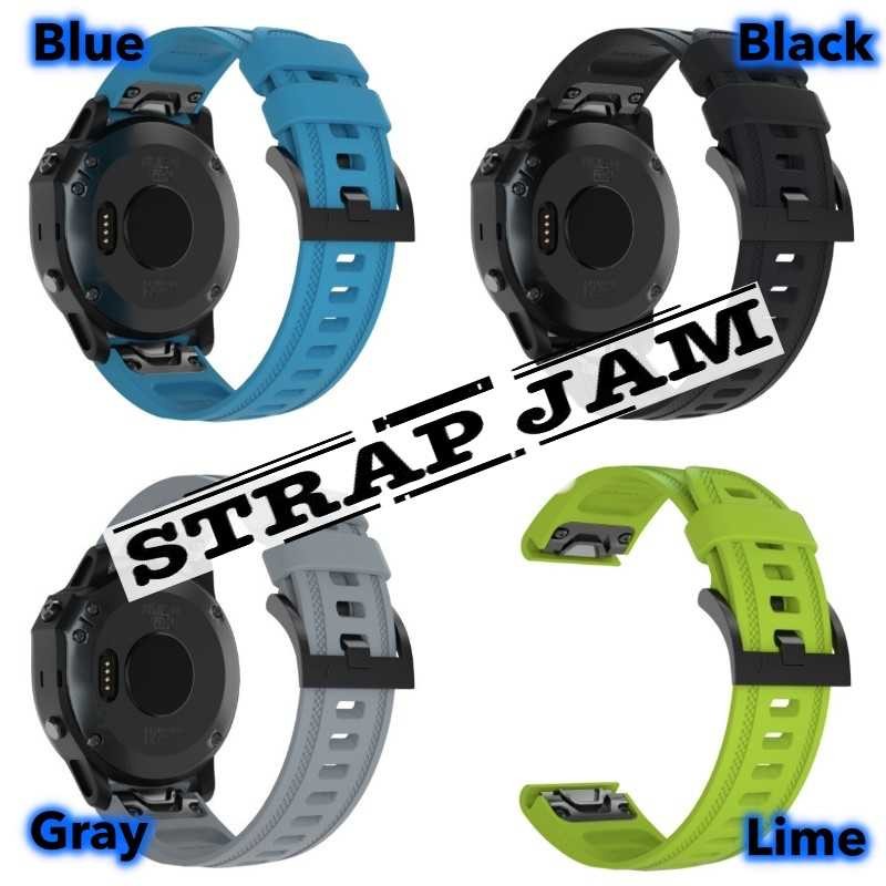 N37 Watch Strap Garmin Fenix 7S 42mm - Tali Jam Tangan 20mm Quick Fit Rubber Dual Lines