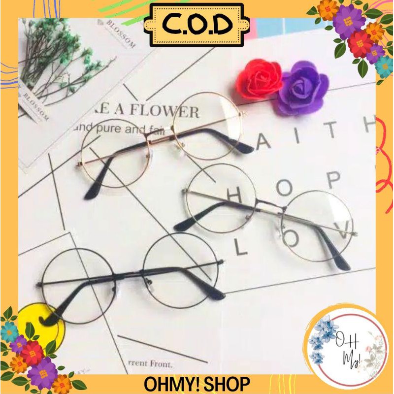 [ COD ] Kacamata Bulat Fashion Korea / Kacamata Anti Radiasi Fashion Wanita / KACAMATA FASHION