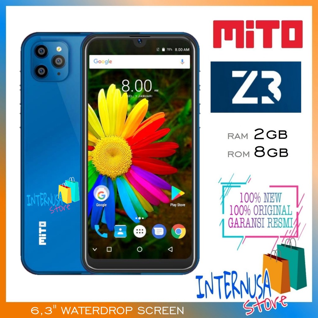 HP MITO Z3 RAM 2GB - HP ANDROID 4G RAM 2GB - WATERDROP - HP ANDROID MITO Z3 - HP ANDROID MURAH