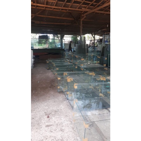 aquarium 90x40x50 kaca 5mili dasar 8mili