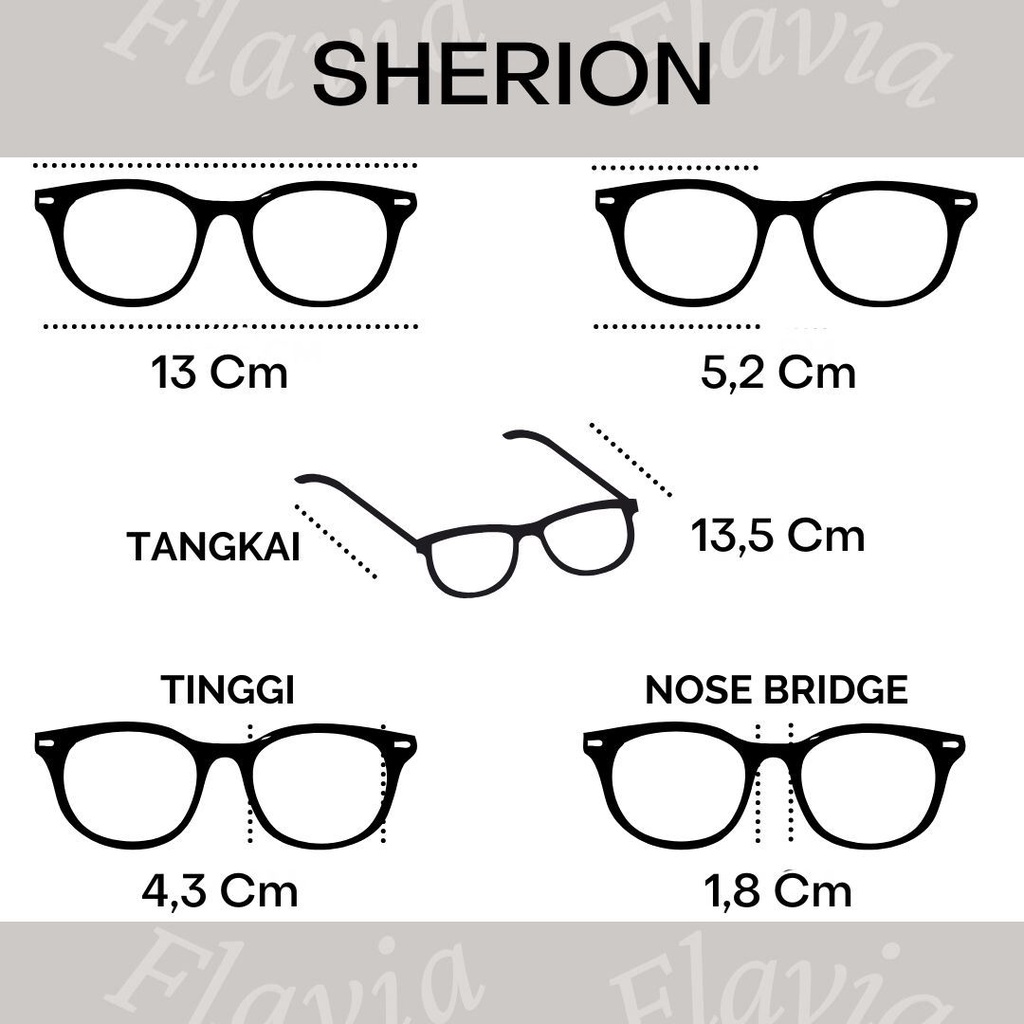 Flavia Eyewear - Kacamata Sherion Oval Elastic (custom minus, photochromic, blueray, bluechromic dan photobrown)