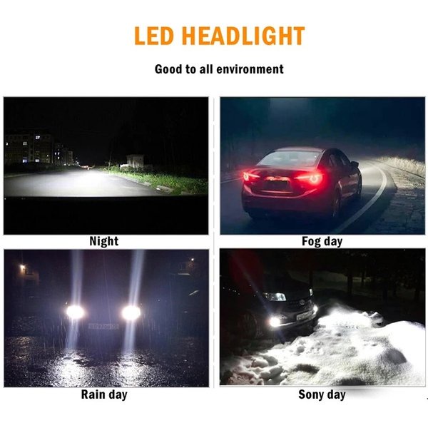 Lampu LED Mobil Headlight H4 COB 2 PCS Quality High White