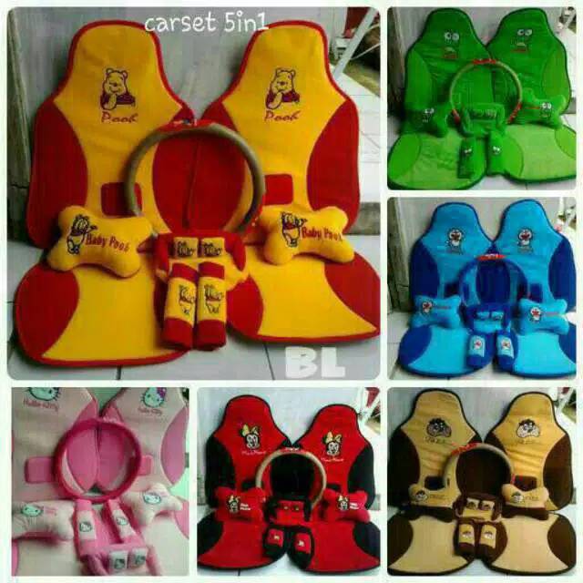 Car set 5in 1/interior bantal set mobil.