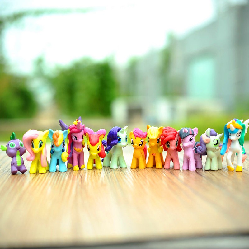 Cod 12pcs Little Pony Friendship Magic Action Figure Rainbow Set - equestria girls 3d role play roblox my little pony equestria