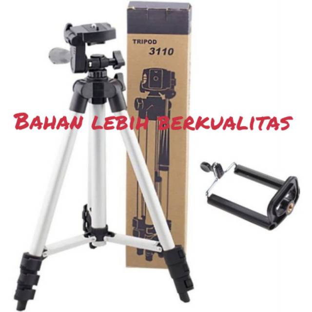 Tripod kamera Portable Stand Holder tripod Camera hp Panjang 1 meter 3ll0