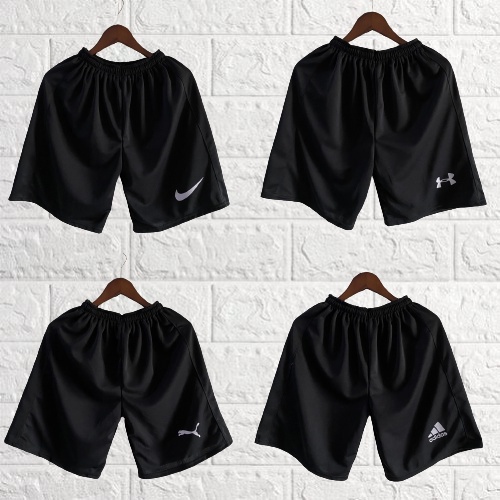 (1kg=7pcs) celana pendek polos pria/short pants men sport/celana olahraga santai polos hitam olahraga-2