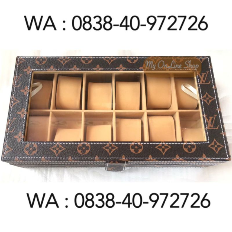 Tempat Jam Tangan isi 12 motif LV