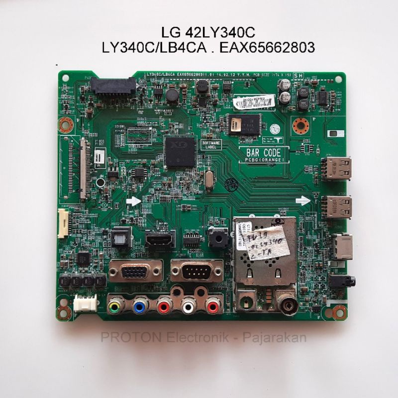 Mainboard LED TV LG 42LY340 42LY340C 42LY350C . Mesin PCB Matherboard EAX65662803 47LY340 55LY340C 6