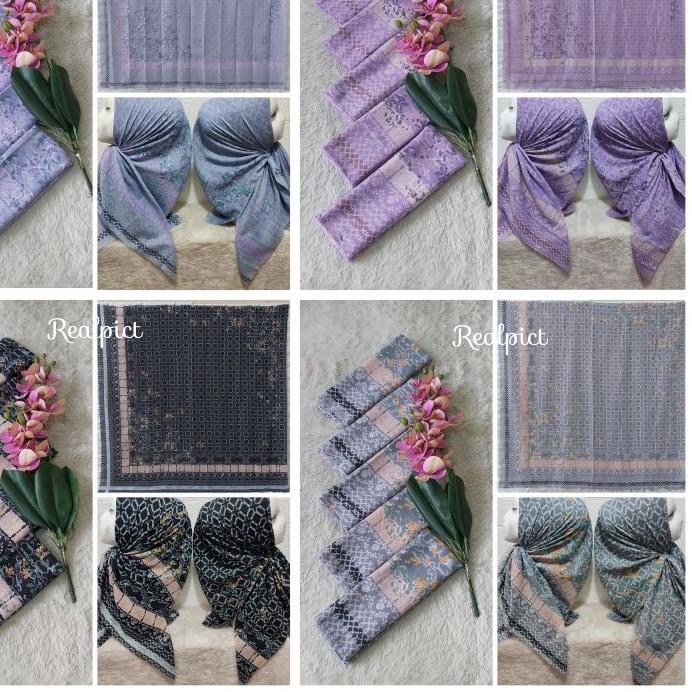 ➭ ()Hijab Segi Empat Voal Lasercut Jilbab Denai Kerudung Voal Motif Premium Voal Lasercut ✬