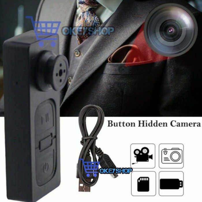 Spy Cam Model Kancing Baju - Small Kamera Pengintai Mini