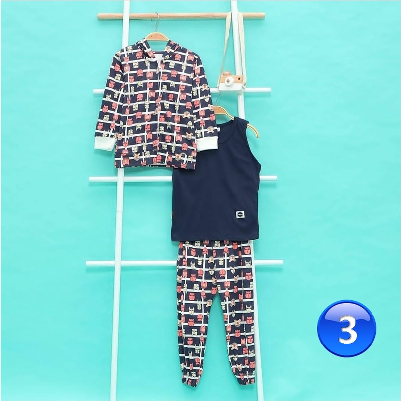 DB 3-4 tahun Setelan baju tidur anak cowok laki laki 5BTL