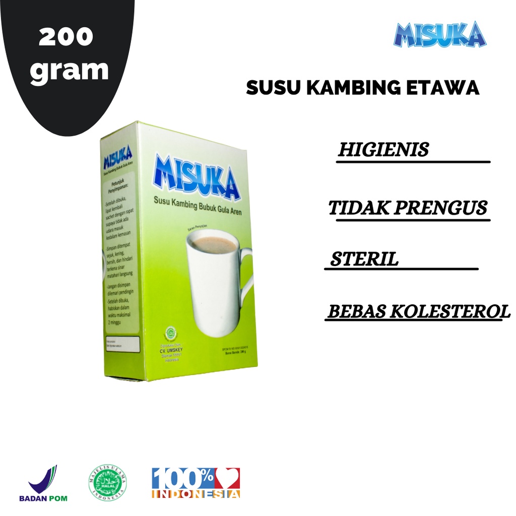 

Susu Kambing Bubuk MISUKA Rasa Gula Aren 200g