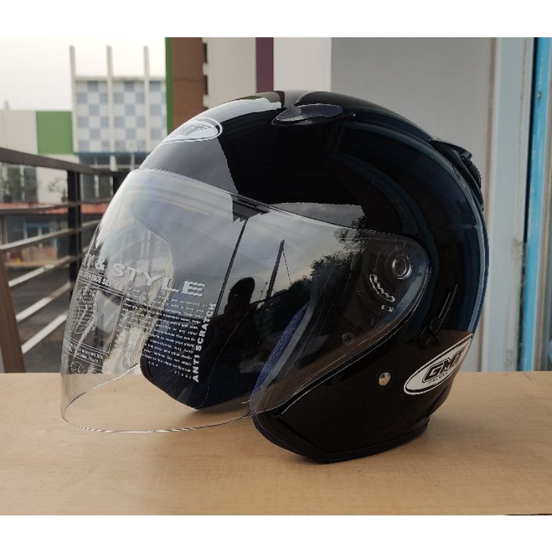 HELM DEWASA CEWEK COWOK CENTRO DAG BLACK GLOSS