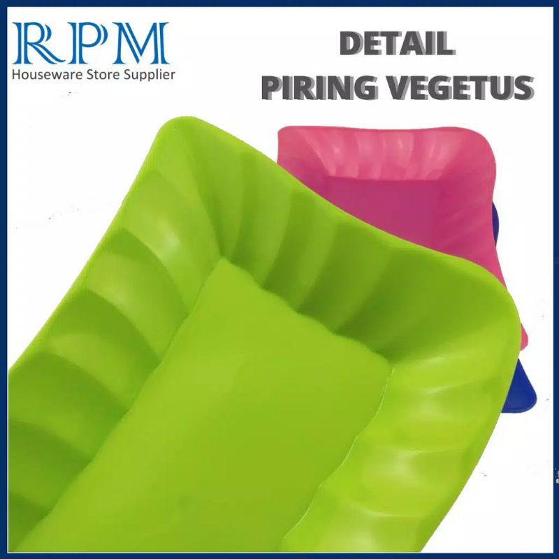 PIRING CANTIK/PIRING PLASTIK WARNA/PIRING PLASTIK SEGI/PIRING VEGETUS