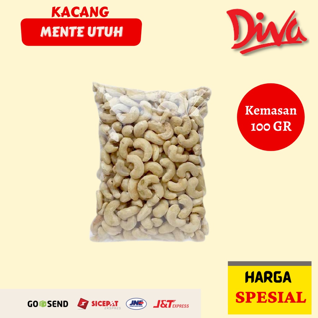 

[100 gr] Kacang Mente Utuh / Kacang Mede Utuh