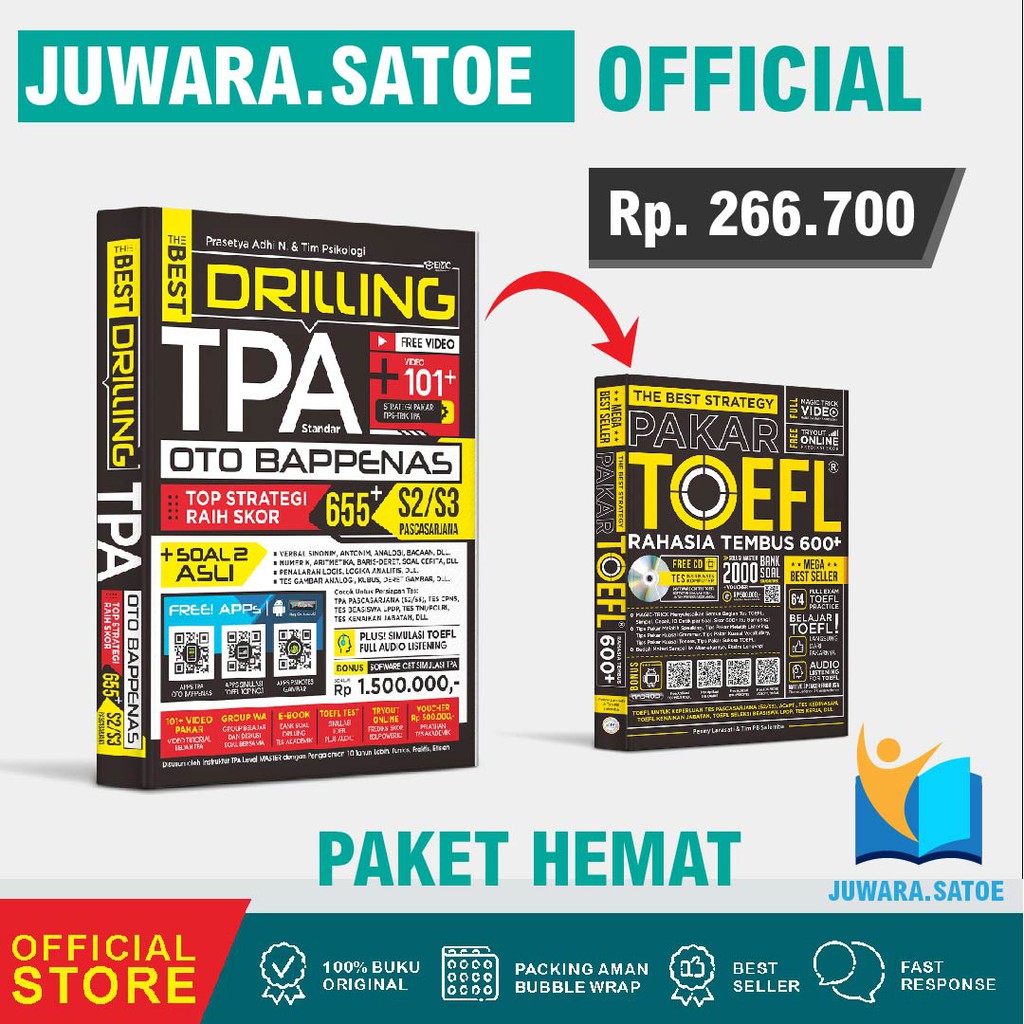THE BEST DRILLING TPA OTO BAPPENAS S2/S3 PASCASARJANA 2020-2021 + THE BEST STRATEGY PAKAR TOEFL