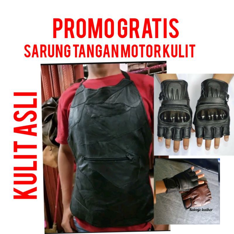 Pelindung Dada Motor Rompi Pelindung Dada Anti Angin Gratis Sarung Tangan Motor Kulit Shopee Indonesia