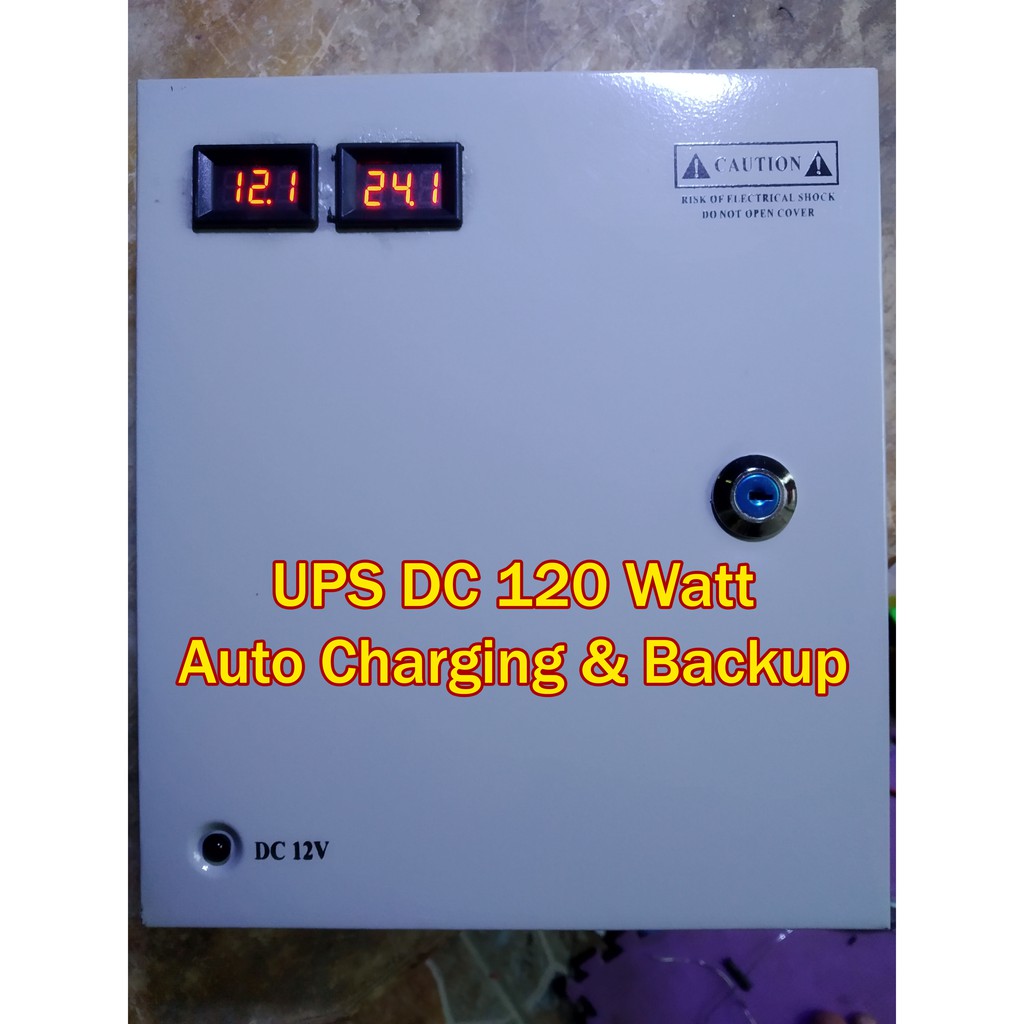 UPS DC 120W 24V 12V Auto Charging &amp; Backup (Hotspot BTS RT/RW Net/Led)