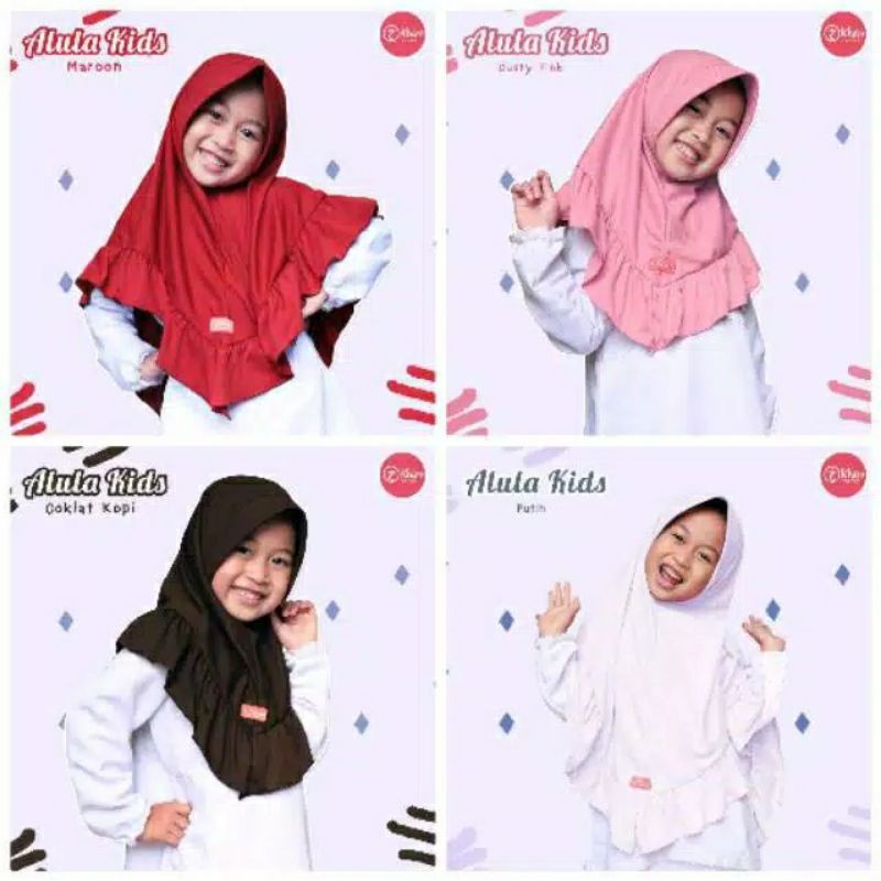 ALULA KIDS BY KHAYR MOSWEAR HIJAB KAOS HIJAB INSTAN ANAK