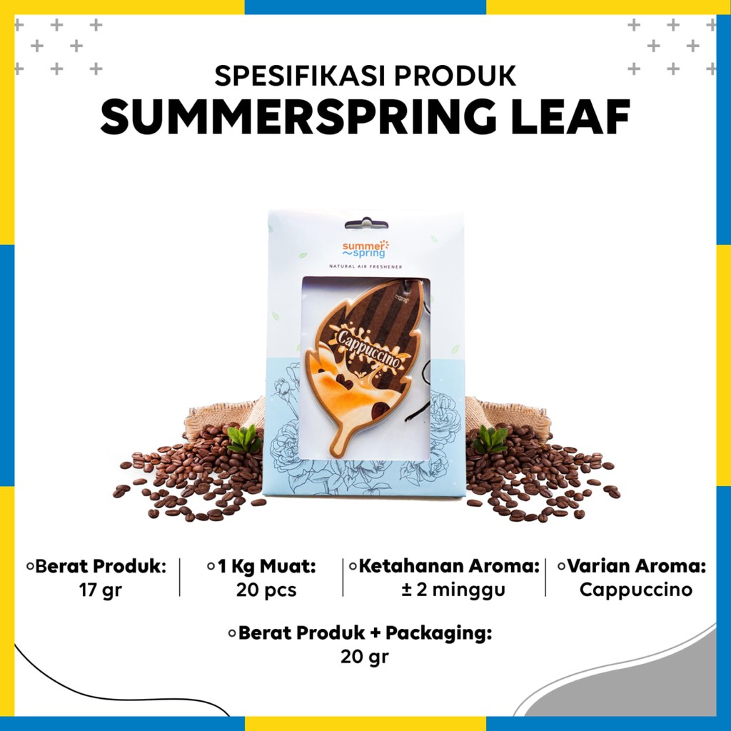 Summer Spring - Leaf - Pengharum Pewangi Parfum Ruangan Mobil Toilet Ruang Tamu Dapur Lemari Pakaian Kamar Mandi Tidur Closet Wc - 20gr