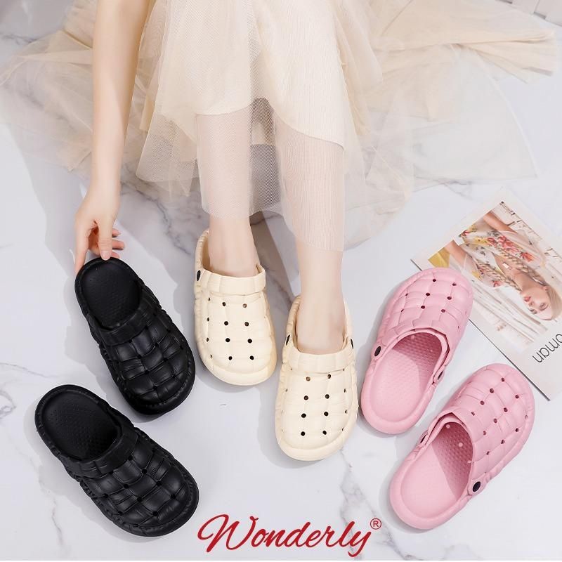 002-WL1 [WONDERLY] Sandal Crocs Wanita Jelly / Sendal Crofs Wanita Wonderly / Sandal Selop Crocs Rumah Import / Sandal Kodok Wanita / Sandal Sepatu Jelly Wanita Crocs Kodok