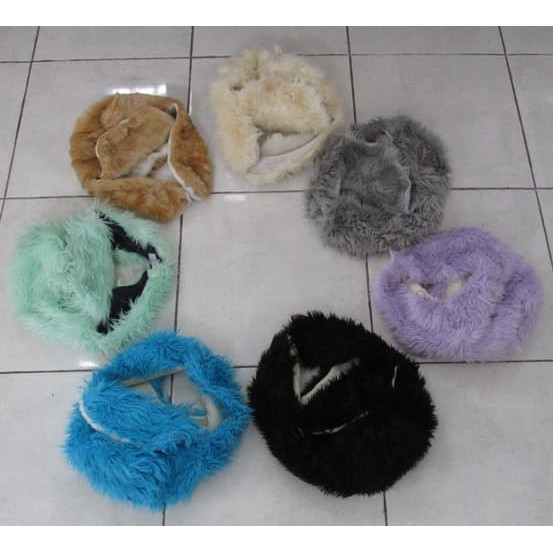 Topi Bulu Mongol Mongolia Warna Tanpa Masker Remaja Dewasa