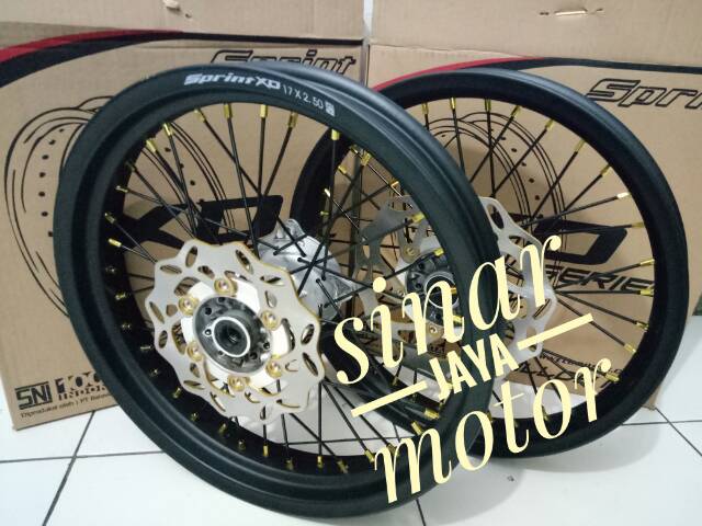 Velg dtracker 150 super moto 185 / 215 / 17 paketan plus cakram