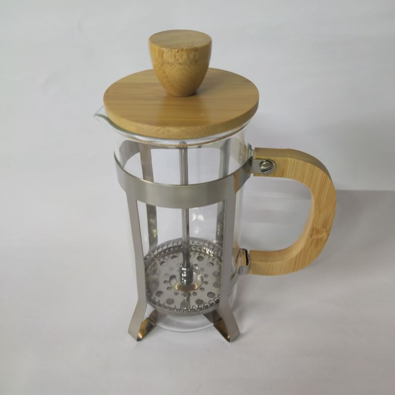 french press 350 gagang kayu klasik