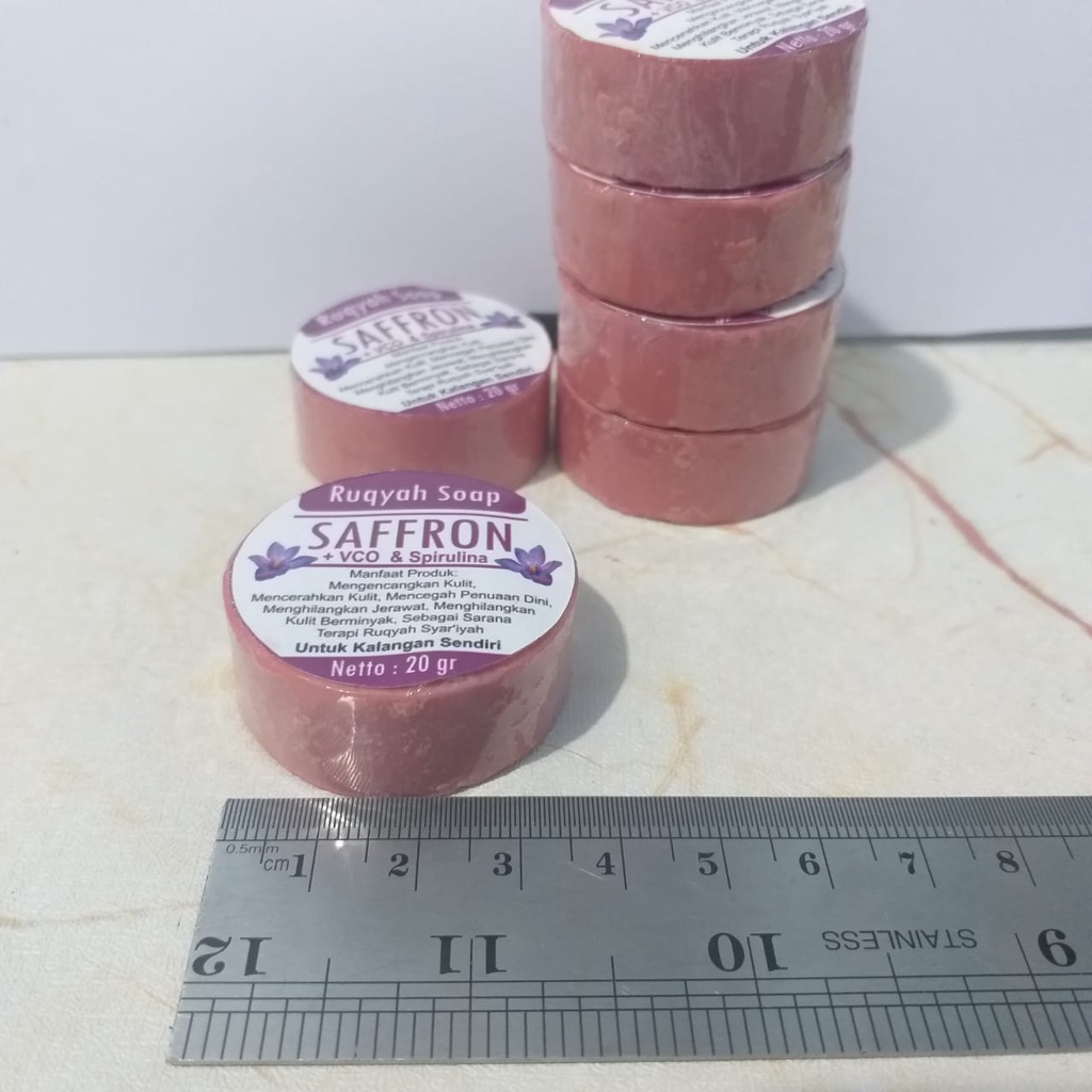 (SATUAN) SABUN SAFFRON / SABUN WAJAH ORGANIK SAFFRON 20GR / SABUN WAJAH BATANGAN SAFFRON