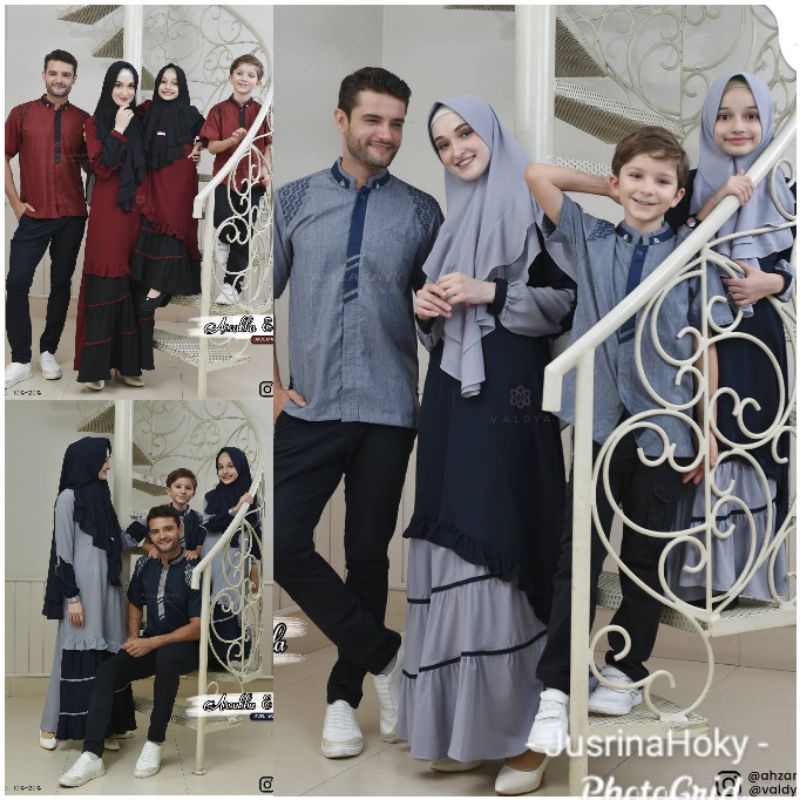 FAMILY SET ARSHAKA SHAKILA BY AHZARAYY VALDYA/IEDSERIES 2021/KOKO COUPLE/GAMIS COUPLE