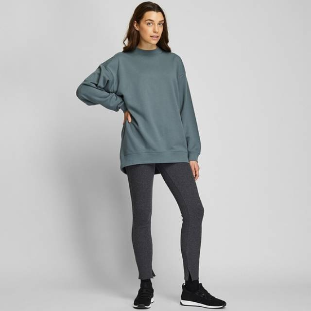 Sweat Pullover Panjang Mock Neck Uniqlo