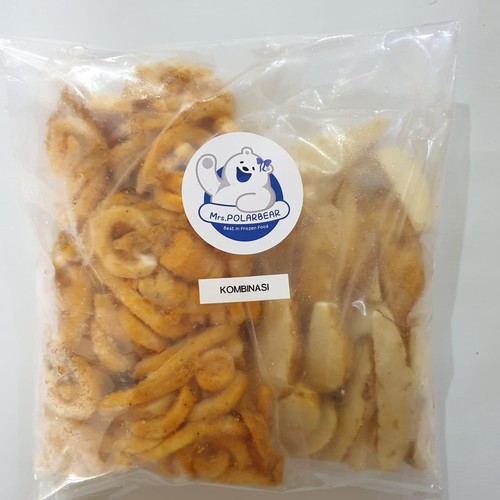 

KOMBINASI KENTANG GORENG CURLY 500 GR & WEDGES ORI 500 GR