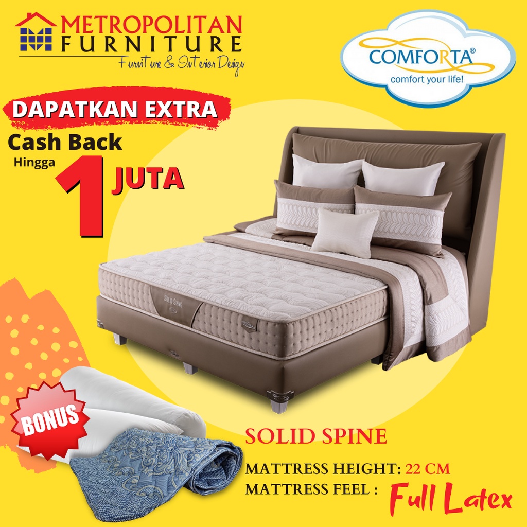 Kasur SpringBed Comforta Solid Spine FULL SET Spring bed matras