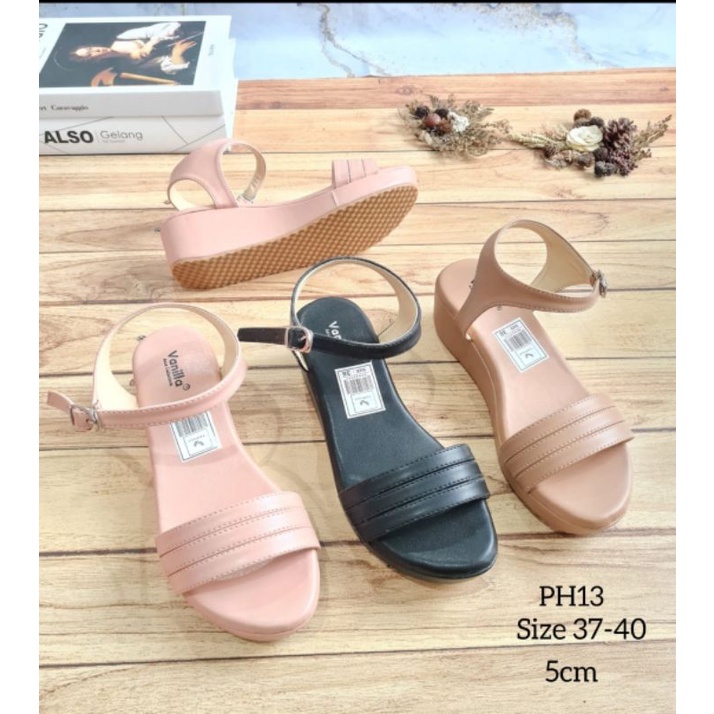 ABBUSHOES  Ph 13 wedges kokop tali sol karet lolita 5cm